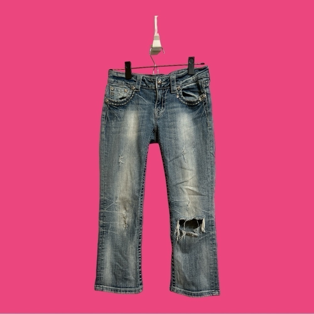 Miss Me Distressed and Embellished Jeans Designed for Buckle Vintage Size 27